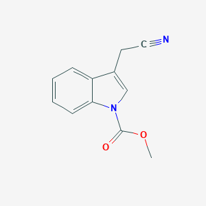 molecular formula C12H10N2O2 B178440 2-(1-Methoxycarbonylindol-3-yl)acetonitrile CAS No. 115610-85-0