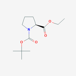 molecular formula C12H21NO4 B178443 (S)-1-tert-butyl 2-ethyl pyrrolidine-1,2-dicarboxylate CAS No. 135097-23-3
