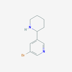 molecular formula C10H13BrN2 B178486 3-Bromo-5-(piperidin-2-yl)pyridine CAS No. 179119-97-2