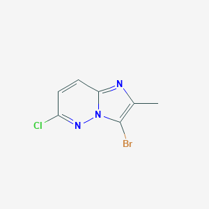 molecular formula C7H5BrClN3 B178490 3-Bromo-6-chloro-2-methylimidazo[1,2-b]pyridazine CAS No. 18112-31-7