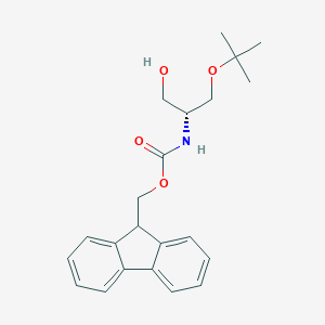 molecular formula C22H27NO4 B178524 (R)-(9H-Fluoren-9-yl)methyl (1-(tert-butoxy)-3-hydroxypropan-2-yl)carbamate CAS No. 198561-87-4