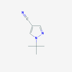 B178538 1-tert-butyl-1H-pyrazole-4-carbonitrile CAS No. 149139-43-5