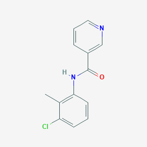 molecular formula C13H11ClN2O B178566 3-Pyridinecarboxamide, N-(3-chloro-2-methylphenyl)- CAS No. 130633-67-9