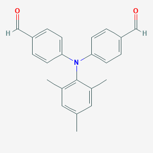 molecular formula C23H21NO2 B178572 4,4'-(Mesitylazanediyl)dibenzaldehyde CAS No. 149676-08-4