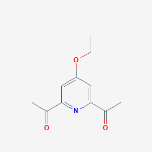 molecular formula C11H13NO3 B178577 4-Ethoxy-2,6-diacetylpyridine CAS No. 195967-09-0