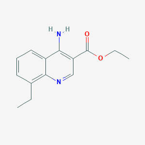 molecular formula C14H16N2O2 B178585 Ethyl 4-amino-8-ethylquinoline-3-carboxylate CAS No. 113515-73-4