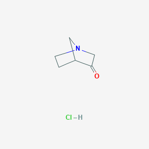 molecular formula C6H10ClNO B178587 1-Azabicyclo[2.2.1]heptan-3-one hydrochloride CAS No. 122737-66-0