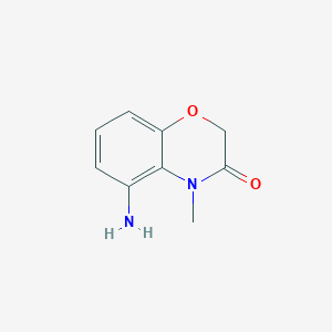 molecular formula C9H10N2O2 B178597 5-amino-4-methyl-3,4-dihydro-2H-1,4-benzoxazin-3-one CAS No. 132522-83-9