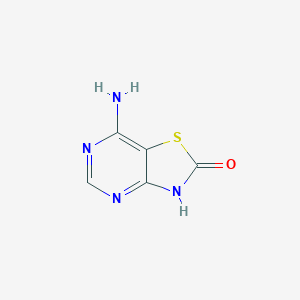 molecular formula C5H4N4OS B178608 7-氨基噻唑并[4,5-d]嘧啶-2(3H)-酮 CAS No. 122970-56-3