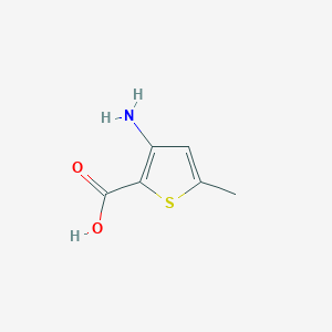 molecular formula C6H7NO2S B178627 3-Amino-5-methylthiophene-2-carboxylic acid CAS No. 100047-53-8