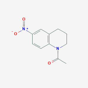 molecular formula C11H12N2O3 B178637 1-(6-硝基-3,4-二氢喹啉-1(2H)-基)乙酮 CAS No. 14026-46-1