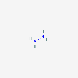 molecular formula N2H4<br>H2N-NH2<br>H2NNH2<br>H4N2 B178648 Hydrazine CAS No. 119775-10-9