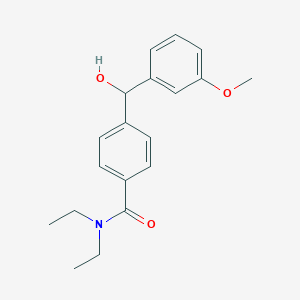 molecular formula C19H23NO3 B017865 rac-4-(3'-Methoxy-alpha-hydroxybenzyl)-N,N-diethylbenzamide CAS No. 186094-06-4