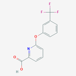 molecular formula C13H8F3NO3 B178669 6-(3-(Trifluoromethyl)phenoxy)picolinic acid CAS No. 137640-84-7