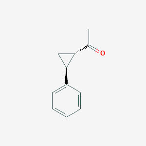 molecular formula C11H12O B178685 1-[(1S,2S)-2-phenylcyclopropyl]ethanone CAS No. 196609-07-1