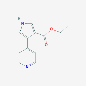 molecular formula C12H12N2O2 B178729 Ethyl 4-(pyridin-4-yl)-1H-pyrrole-3-carboxylate CAS No. 197774-66-6
