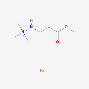 molecular formula C7H17BrN2O2 B178737 2-(3-Methoxy-3-oxopropyl)-1,1,1-trimethylhydrazinium bromide CAS No. 106966-25-0