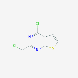 molecular formula C7H4Cl2N2S B178785 4-Chloro-2-(chloromethyl)thieno[2,3-d]pyrimidine CAS No. 147006-04-0
