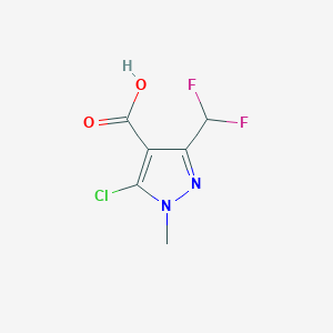 molecular formula C6H5ClF2N2O2 B178793 5-Chloro-3-(difluoromethyl)-1-methyl-1H-pyrazole-4-carboxylic acid CAS No. 1202993-11-0
