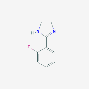 molecular formula C9H9FN2 B178794 2-(2-fluorophenyl)-4,5-dihydro-1H-Imidazole CAS No. 124314-68-7