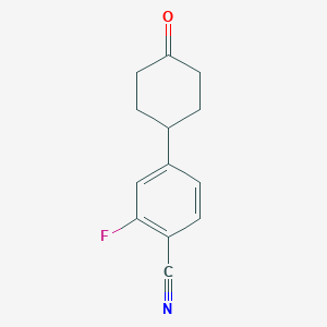 molecular formula C13H12FNO B178805 2-Fluoro-4-(4-oxocyclohexyl)benzonitrile CAS No. 105942-05-0