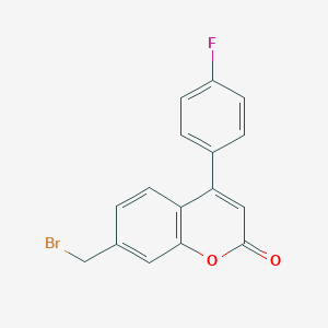 molecular formula C16H10BrFO2 B178824 7-(bromomethyl)-4-(4-fluorophenyl)-2H-chromen-2-one CAS No. 179113-49-6
