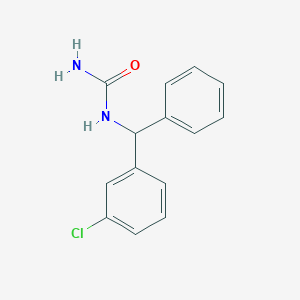 molecular formula C14H13ClN2O B178830 Urea, [(3-chlorophenyl)phenylmethyl]- CAS No. 117211-21-9