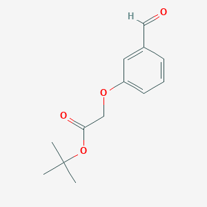 molecular formula C13H16O4 B178881 tert-Butyl 2-(3-formylphenoxy)acetate CAS No. 147593-90-6
