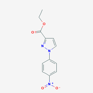 molecular formula C12H11N3O4 B178884 ethyl 1-(4-nitrophenyl)-1H-pyrazole-3-carboxylate CAS No. 19532-38-8