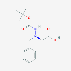 molecular formula C15H22N2O4 B178899 (S)-2-(1-Benzyl-2-boc-hydrazinyl)propanoic acid CAS No. 199605-10-2