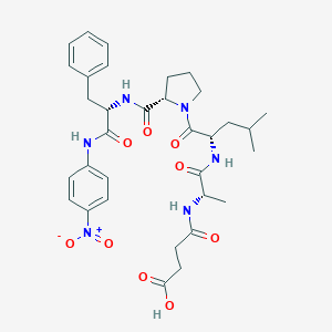 molecular formula C33H42N6O9 B178906 Suc-Ala-Leu-Pro-Phe-PNA 