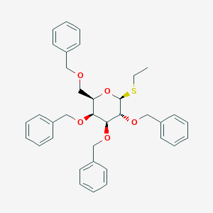 B178940 (2R,3S,4S,5R,6S)-3,4,5-Tris(benzyloxy)-2-((benzyloxy)methyl)-6-(ethylthio)tetrahydro-2H-pyran CAS No. 125411-99-6