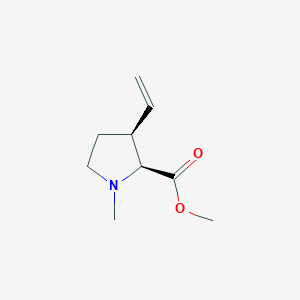 D-Proline, 3-ethenyl-1-methyl-, methyl ester, (3R)-rel-(9CI)