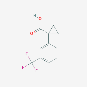 molecular formula C11H9F3O2 B178994 1-[3-(Trifluoromethyl)phenyl]cyclopropane-1-carboxylic acid CAS No. 104173-41-3