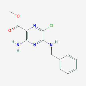 molecular formula C13H13ClN4O2 B179018 Methyl 3-amino-5-(benzylamino)-6-chloropyrazine-2-carboxylate CAS No. 1154-82-1