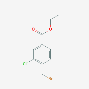 Benzoic acid, 4-(broMoMethyl)-3-chloro-, ethyl ester