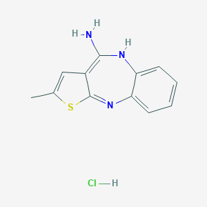 molecular formula C12H12ClN3S B017907 2-Methyl-10H-benzo[b]thieno[2,3-e][1,4]diazepin-4-amine hydrochloride CAS No. 138564-60-0