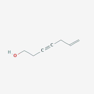 molecular formula C7H10O B179077 6-Hepten-3-YN-1-OL CAS No. 123707-02-8
