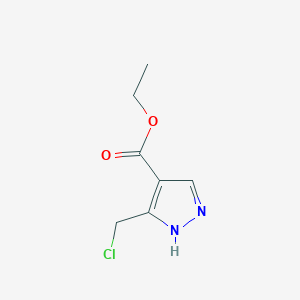 molecular formula C7H9ClN2O2 B179089 ethyl 5-(chloromethyl)-1H-pyrazole-4-carboxylate CAS No. 137487-60-6