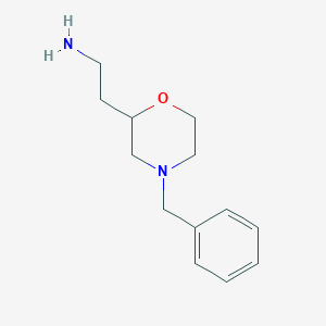 molecular formula C13H20N2O B179096 2-(4-Benzylmorpholin-2-yl)ethanamine CAS No. 112914-08-6
