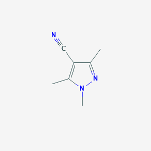 molecular formula C7H9N3 B017912 1,3,5-trimethyl-1H-pyrazole-4-carbonitrile CAS No. 108161-13-3