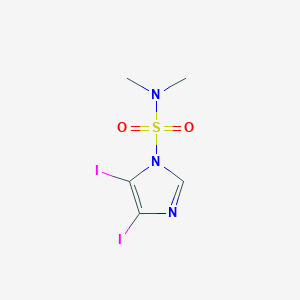 molecular formula C5H7I2N3O2S B179139 4,5-Diiodo-N,N-dimethyl-1H-imidazole-1-sulfonamide CAS No. 198127-92-3