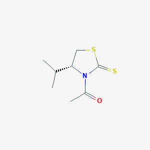 molecular formula C8H13NOS2 B179155 (R)-1-(4-异丙基-2-硫代噻唑啉-3-基)乙酮 CAS No. 121929-87-1