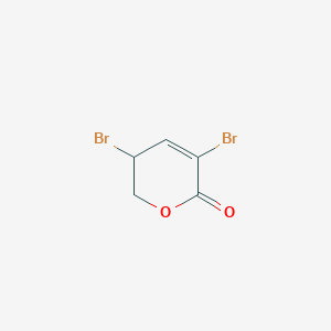 molecular formula C5H4Br2O2 B179193 3,5-Dibromo-5,6-dihydropyran-2-one CAS No. 137776-72-8