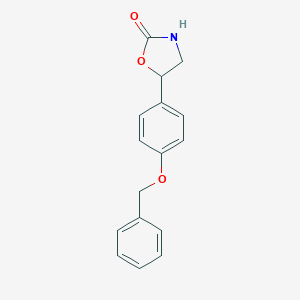 molecular formula C16H15NO3 B017923 2-恶唑烷酮，5-[4-(苯甲氧基)苯基]- CAS No. 88693-98-5