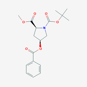 molecular formula C18H23NO6 B179243 (2S,4S)-1-tert-Butyl 2-methyl 4-(benzoyloxy)pyrrolidine-1,2-dicarboxylate CAS No. 121147-94-2
