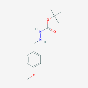molecular formula C13H20N2O3 B179249 tert-Butyl 2-(4-methoxybenzyl)hydrazinecarboxylate CAS No. 150767-02-5
