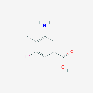 molecular formula C8H8FNO2 B017925 3-氨基-5-氟-4-甲基苯甲酸 CAS No. 103877-75-4