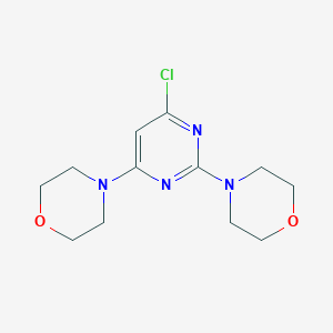 molecular formula C12H17ClN4O2 B179252 4,4'-(6-Chloropyrimidine-2,4-diyl)dimorpholine CAS No. 10244-24-3