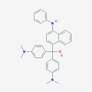 molecular formula C33H33N3O B179262 1-Naphthalenemethanol, alpha,alpha-bis(4-(dimethylamino)phenyl)-4-(phenylamino)- CAS No. 6786-83-0